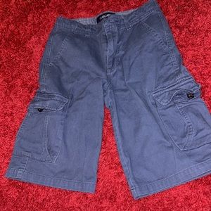 Blue Cargo Shorts with adjustable waist worn only once
